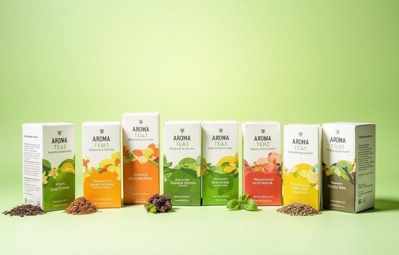 Packaging design project example for Aroma Teas