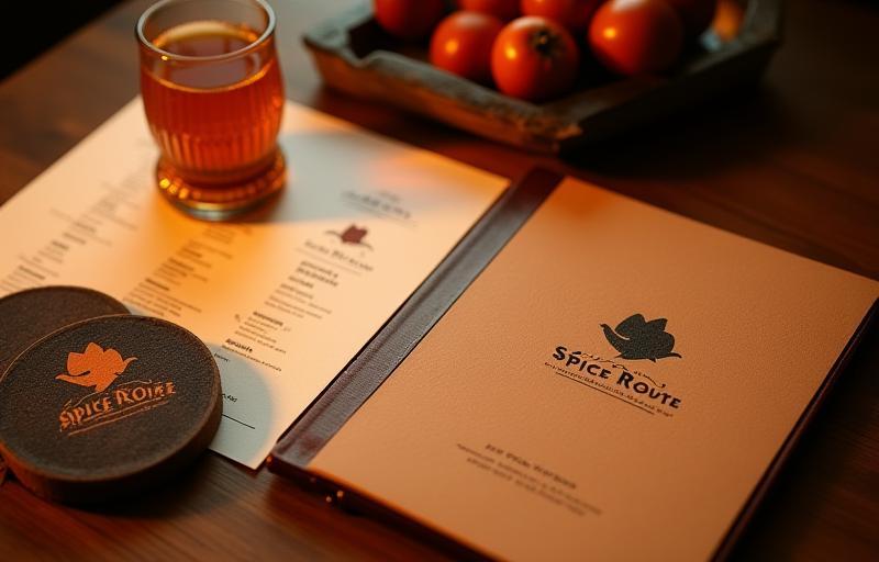 Branding project example for Spice Route restaurant